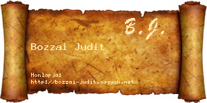 Bozzai Judit névjegykártya